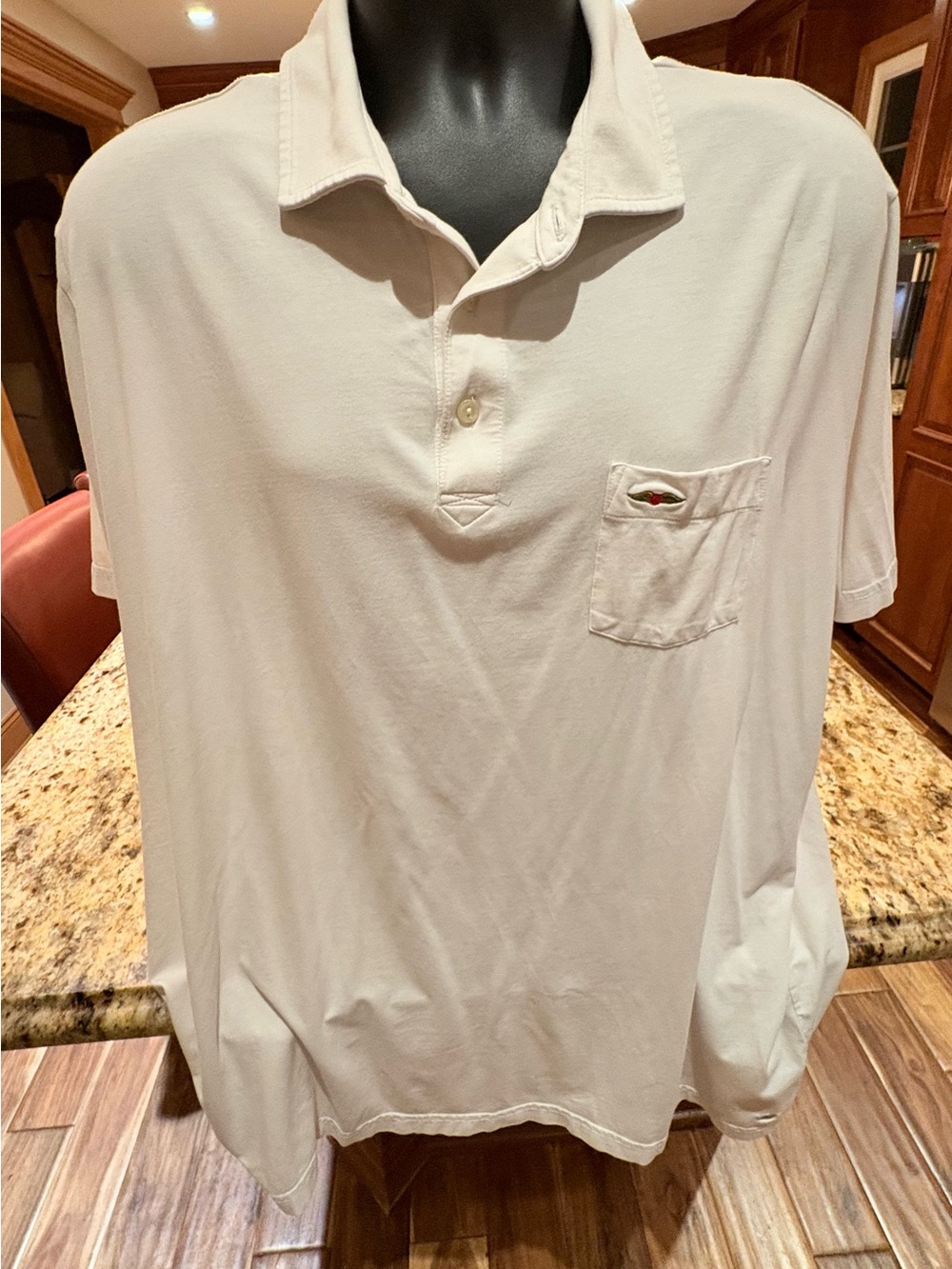 Peter Millar men’s golf polo. Sharp White with iconic Baltusral & PM logo. XXL